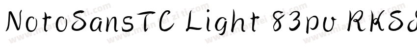 NotoSansTC Light 83pv RKSJ H字体转换